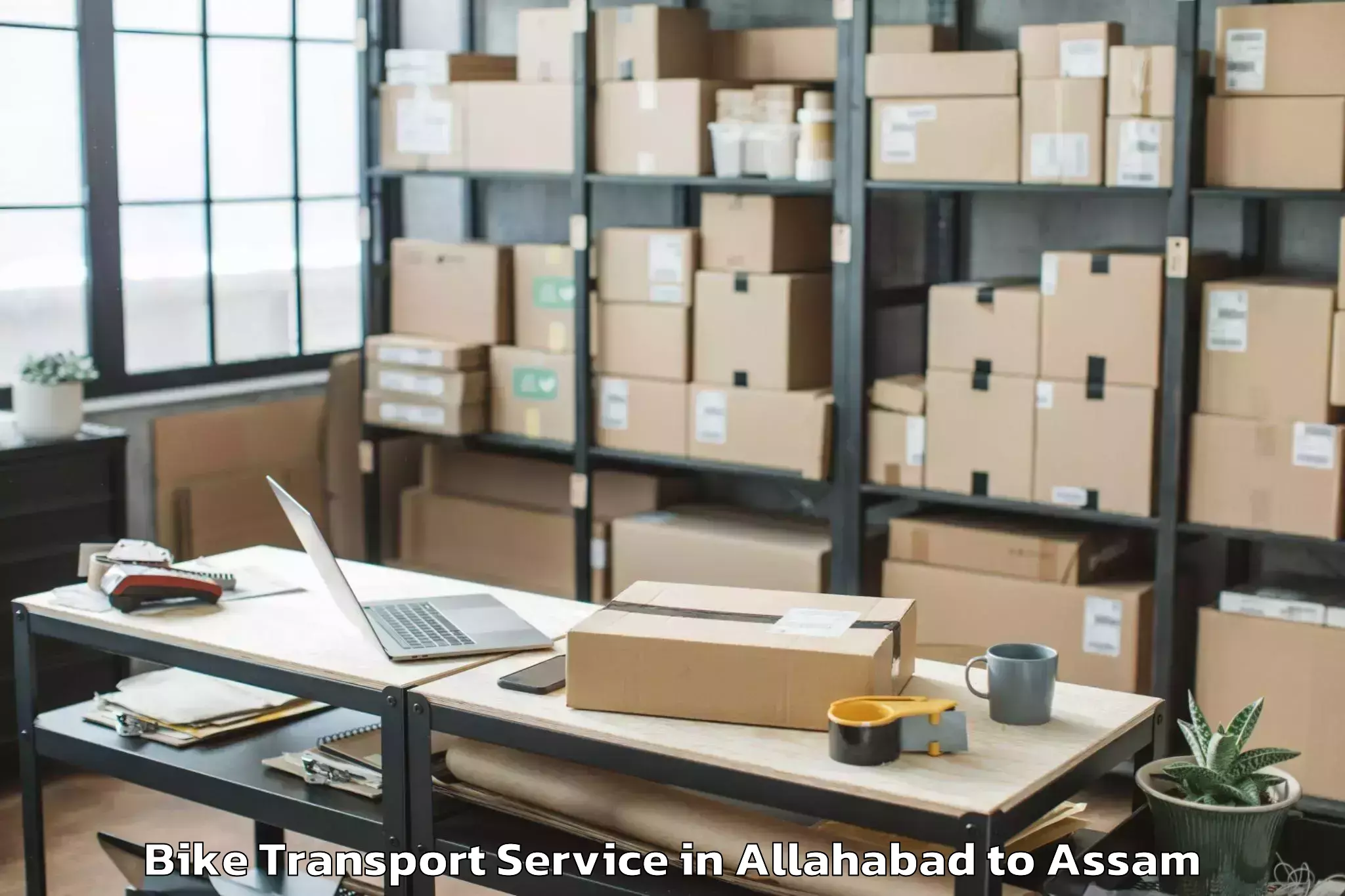 Book Allahabad to Banekuchi Bike Transport